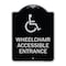 Signmission Designer Series-Wheelchair Accessible Entrance Black & Silver, 24" H, BS-1824-9739 A-DES-BS-1824-9739 - alternate 1